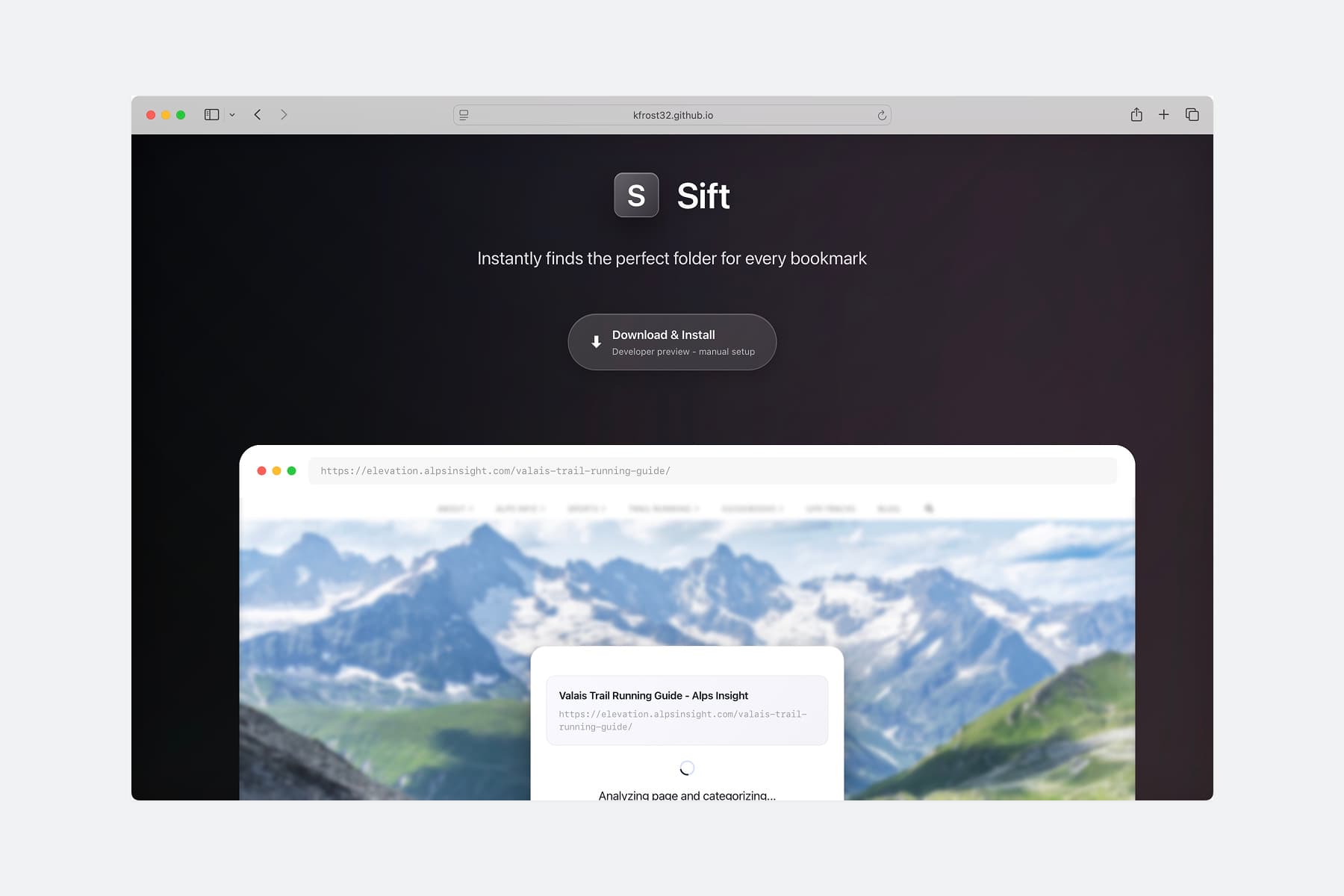 Sift extension interface